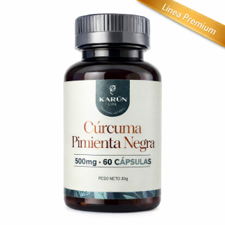 Cúrcuma + Pimienta Negra – 60 cápsulas Inflamación, Articulaciones y Digestión