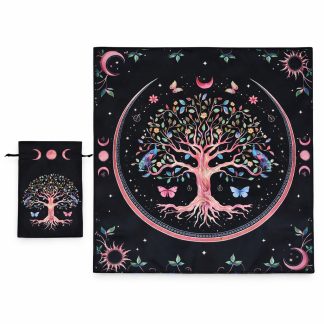 Paño para Tarot + Bolsa Árbol de la Vida