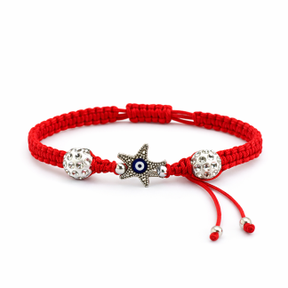 Pulsera Roja con Ojo Turco Estrella Protección Energética
