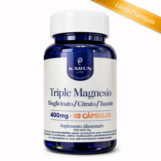 Triple Magnesio Bisglicinato + Citrato + Taurato Relajación Profunda, Sistema Nervioso y Función Muscular